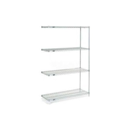 Global Equipment Nexelate    Silver Epoxy Wire Shelving Add-On 54"W x 21"D x 63"H A21546EP